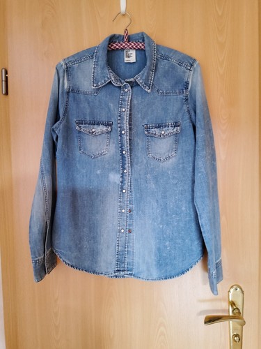 Jeansbluse von gr 36 - von, h&m,
