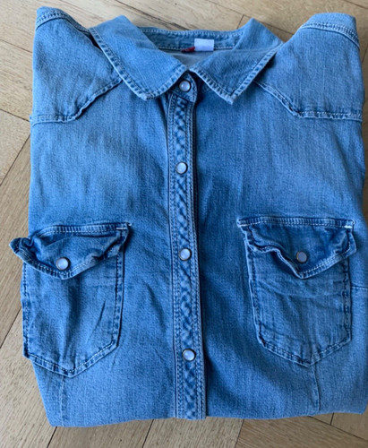 Jeansbluse gr m - jeansbluse,,