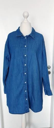 Jeansbluse bluse mama blau - h&m,