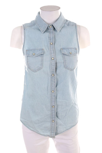Jeans bluse xxs - jeans-bluse, blau