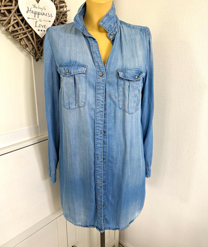 Damen denim bluse - h&m, denim-bluse