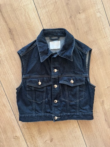 Dunkelblaue jeans bluse weste - dunkelblaue,