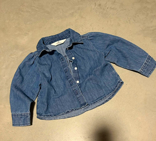 Mädchen denim bluse blau - h&m,