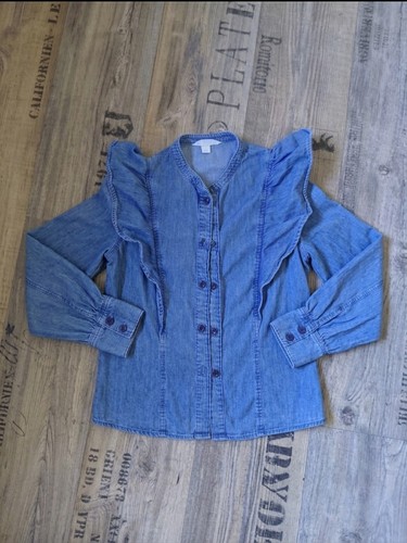 Damen jeansbluse mit - damen,